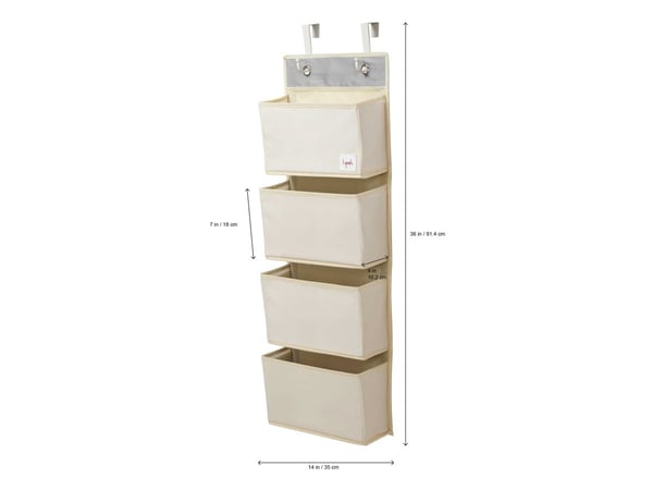 3 Sprouts Vægophæng med lommer (Wall Organizer), Struds