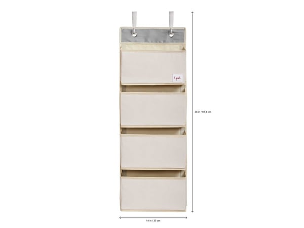 3 Sprouts Vægophæng med lommer (Wall Organizer), Struds