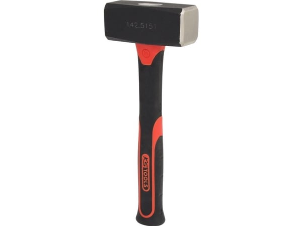 KS Tools 142.5151, Slegge, Stål, Fiberglass, Svart, 28 cm, 1,65 kg