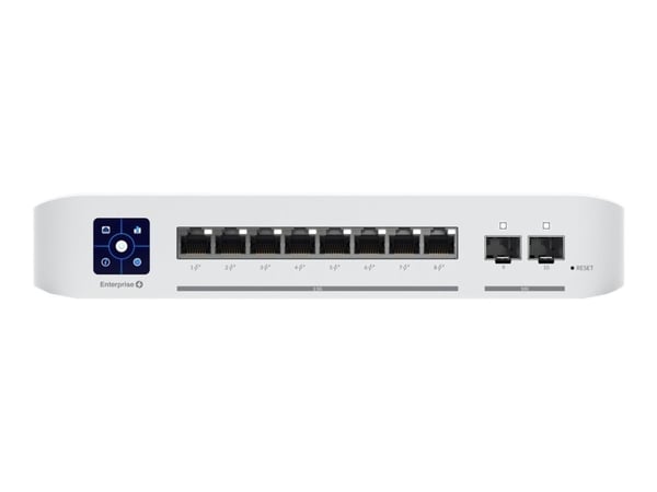 Ubiquiti UniFi Enterprise - Switch - L3 - Styrt - 8 x 10/100/1000/2.5G (PoE+) + 2 x 1 Gigabit / 10 Gigabit SFP+ (opplink) - stasjonær - PoE+ (120 W)