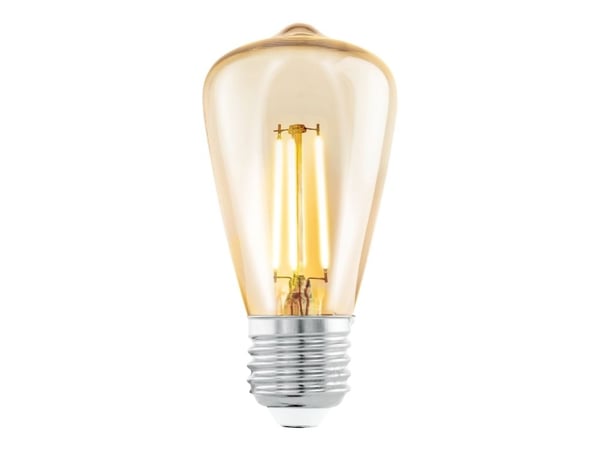 Eglo - LED-filamentlyspære - form: ST48 - E27 - 3.5 W (ekvivalent 26 W) - klasse G - varmt hvitt lys - 2200 K - ravgul