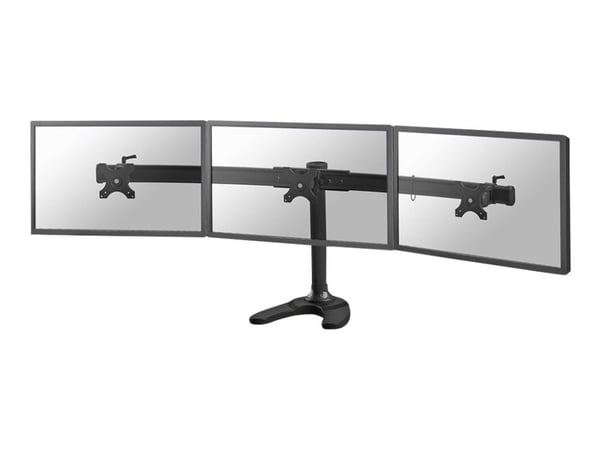 Neomounts FPMA-D700DD3 - Stativ - for 3 LCD-skjermer - svart - skjermstørrelse: 10"-27" - skrivebordsstativ, malje, skrivebordsmonterbar