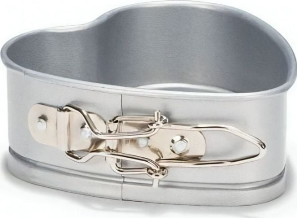 Patisse mini hjerteform 12 cm i stål sølv