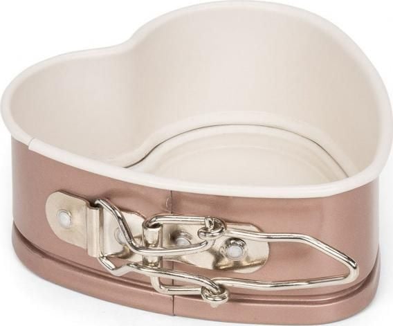 Patisse hjerteform mini 12 cm stål kobber/uten