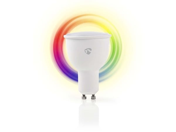 Nedis WIFILC10WTGU10, 4,5 W, 35 W, GU10, 380 lm, 25000 timer, Multi, Varm hvit, Hvit