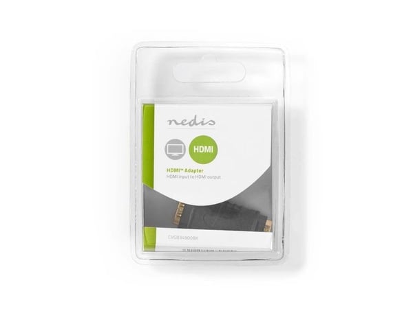 Nedis CVGB34900BK, HDMI Typ A (Standard), HDMI Typ A (Standard), Svart, Guld