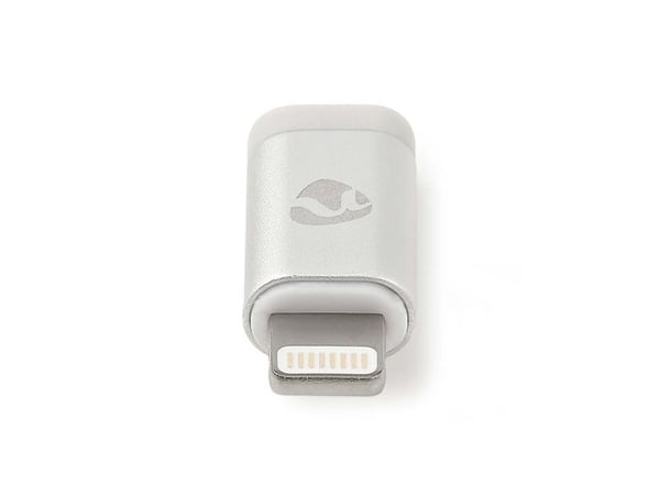 Nedis CCTB39901AL, Apple Lightning, USB Micro B Female, Aluminium