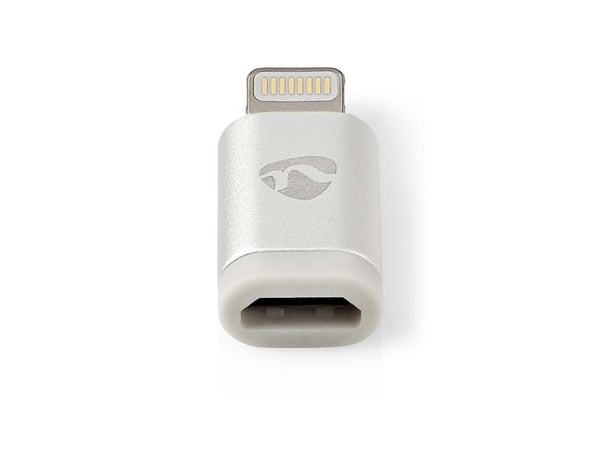 Nedis CCTB39901AL, Apple Lightning, USB Micro B Female, Aluminium