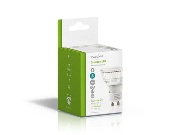 Nedis LEDBDGU10P16G, 5 W, 50 W, GU10, 345 lm, 15000 timer, Varm hvit