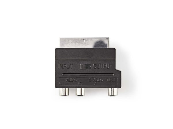 Nedis CVGB31902BK, 3 x RCA, Hunkjønn, Hunkjønn, Sort, Akrylonitril-butadien-styren (ABS), 185 mm