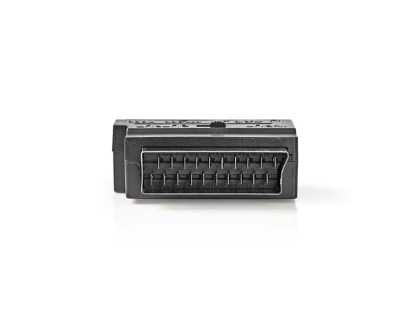 Nedis CVGB31902BK, 3 x RCA, Hunkjønn, Hunkjønn, Sort, Akrylonitril-butadien-styren (ABS), 185 mm