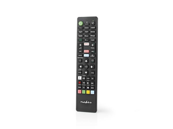 Nedis TVRC41SOBK, TV, IR Langaton, Painikkeiden painaminen, Musta