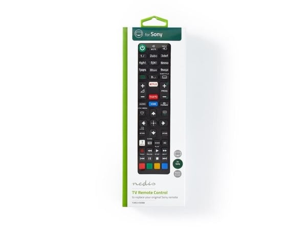 Nedis TVRC41SOBK, TV, IR Langaton, Painikkeiden painaminen, Musta
