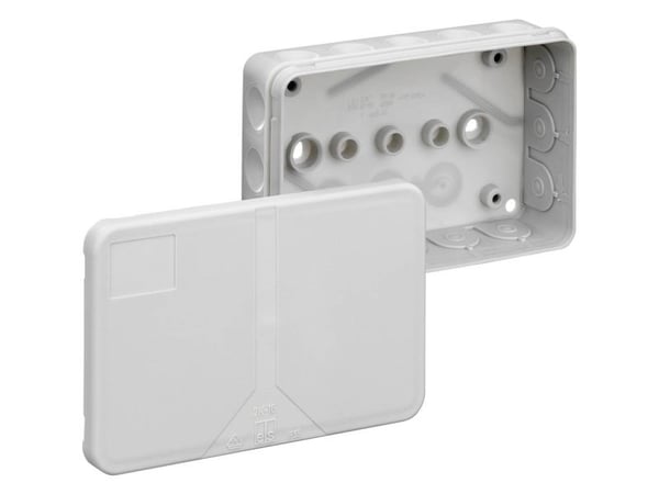 Liitäntärasia 2,5 mm², 2K-16-L 130x85x37 mm, 19 kalvoa IP55halogeenivapaa kestomuovi, väri vaaleanharmaa