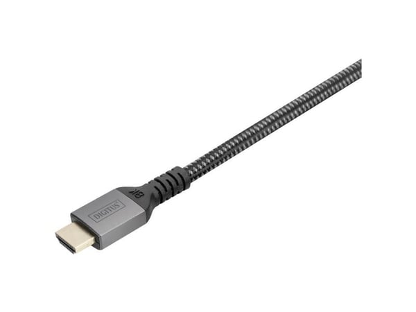 DIGITUS - Ultra High Speed - HDMI-kabel med Ethernet - HDMI hann til HDMI hann - 2 m - trippel beskyttelse - svart - 8 K 60 Hz (7680 x 4320) støtte