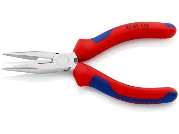 Knipex 25 05 140, Diagonal tang, Kromvanadiumstål, Plast, Blå, Rød, 140 mm, 111 g