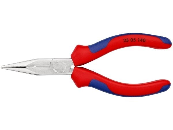 Knipex 25 05 140, Diagonal tang, Kromvanadiumstål, Plast, Blå, Rød, 140 mm, 111 g