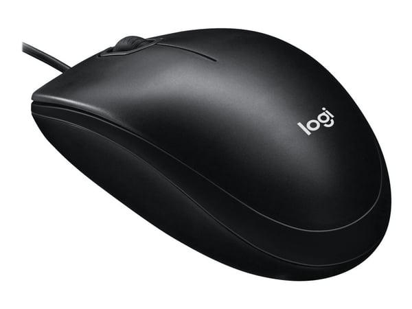 Logitech M100, Molempikätinen, Optinen, USB A-tyyppi, 1000 DPI, Musta