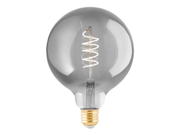Eglo - LED-filamentlyspære - form: G125 - E27 - 4 W (ekvivalent 11 W) - varmt hvitt lys - 2000 K - transparent svart