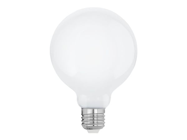 Eglo - LED-filamentlyspære - form: G95 - E27 - 9 W (ekvivalent 75 W) - klasse E - varmt hvitt lys - 2700 K - melkehvit