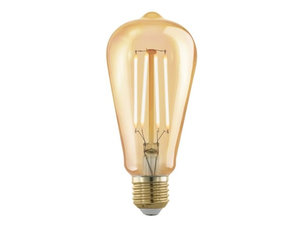 Eglo - LED-filamentlyspære - form: ST64 - E27 - 4 W (ekvivalent 28 W) - varmt hvitt lys - 1700 K