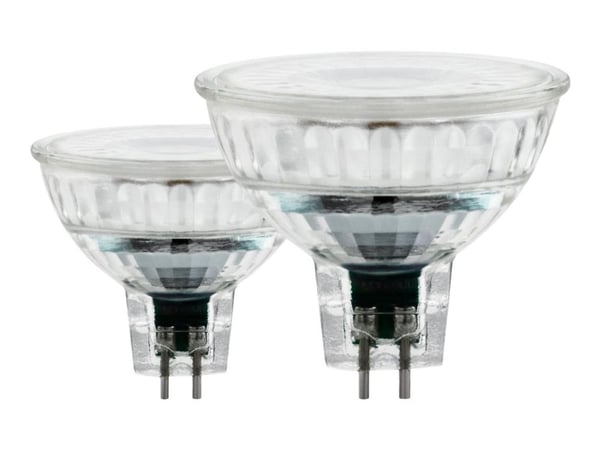 Eglo - LED-pære for søkelys - form: MR16 - GU5.3 - 5.2 W (ekvivalent 50 W) - klasse F - varmt hvitt lys - 2700 K (en pakke 2)