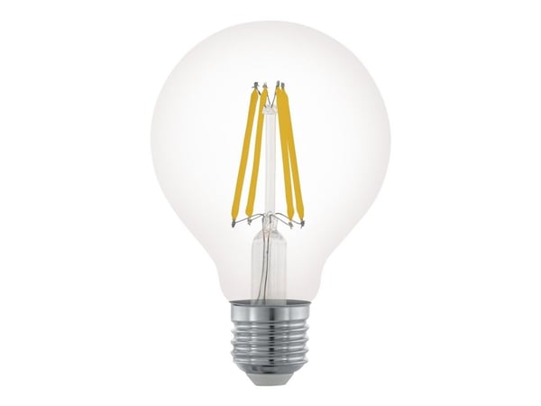 Eglo - LED-filamentlyspære - form: G80 - E27 - 7.5 W (ekvivalent 60 W) - klasse F - varmt hvitt lys - 2700 K