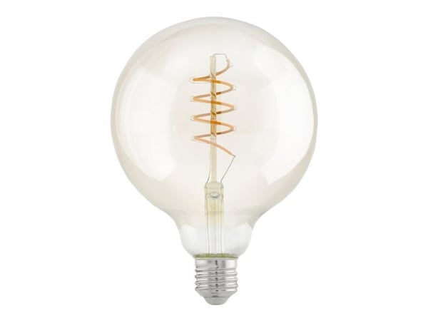 Eglo - LED-filamentlyspære - form: G125 - E27 - 4 W (ekvivalent 26 W) - klasse G - varmt hvitt lys - 2200 K - ravgul