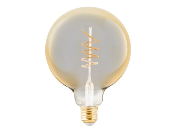 Eglo - LED-filamentlyspære - form: G125 - E27 - 4 W (ekvivalent 25 W) - varmt hvitt lys - 2000 K - ravgul