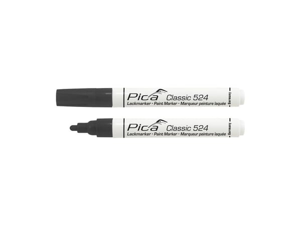 Pica mærkepen sort - Classic Industry paint marker m/rund spids 2-4 mm