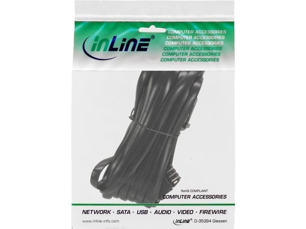InLine 18853, 3 m, musta, 73 g, 70 mm, 140 mm, 35 mm