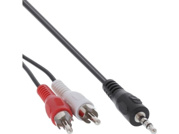 InLine 89939, Hankjønn, 3.5mm, Hankjønn, 2 m, Sort