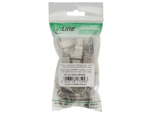 InLine 74510, Beige, Plast, 45 g, 10 stykker, 70 mm, 123 mm