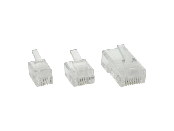 InLine 72010, RJ10, Läpinäkyvä, 7 g, 0,9 mm, 10 kpl, 70 mm
