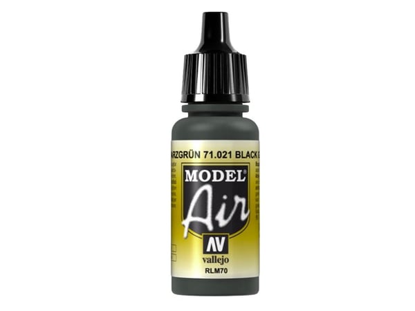 Vallejo 71.021, 17 ml, Sort, Grønn, Matte, Flaske