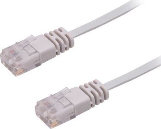 MicroConnect - Nettverkskabel - RJ-45 (hann) til RJ-45 (hann) - 10 m - UTP - CAT 6a - halogenfri, flertrådet, flat - grå