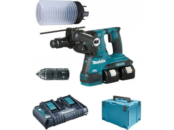 MAKITA MLOT SDS+ 18Vx2 DHR283T2JU 2,9J 2x5,0Ah BL + 13 mm håndtak + AWS-modul