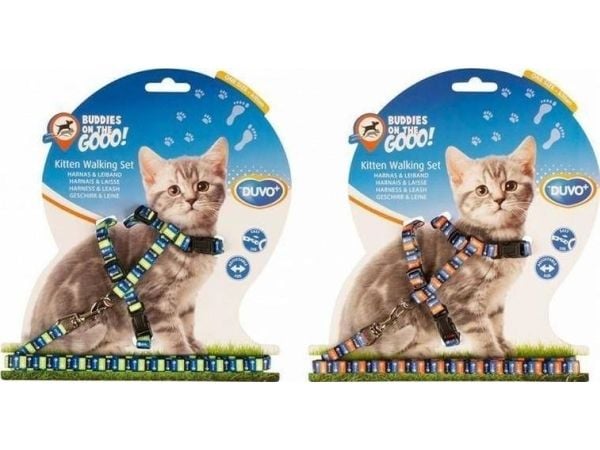 Duvo+ sele til katt med fisk liten katt 15-25cm/8mm 11215