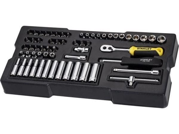 Black & Decker STMT1-74175, 2,2.5,3,4,5,6,6.35,7,8,9,10,11,12,12.7,13,14,15,16,17,18,19,20,21,22,23,24,27,29 mm, 60 kpl, Keltainen, Keltainen, 1/4"