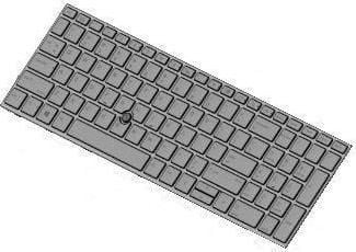 HP Pointstick - Erstatningstastatur for bærbar PC - med styreplate - bakbelysning - Fransk - for ZBook 15 G5, 15 G6, 17 G5, 17 G6