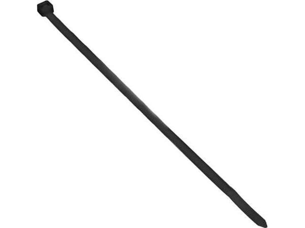 Orno kaapelinside, musta, UV-kestävä, 7,5 mm leveä, 300 mm pitkä, 100 kpl.