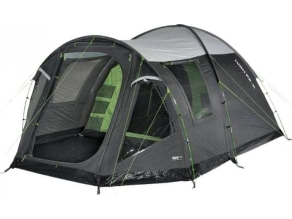 High Peak Santiago 5.0, Camping, Vis-a-vis telt, 5 person(er), Bakkdekke, Grønn, Grå
