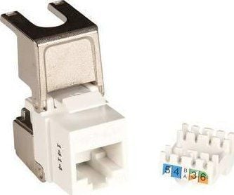 Lanview PRO - Modulaarinen insertti - Cat 6a, ei-näytettävä, käännettävä - CAT 6a - UTP - RJ-45 - valkoinen, hopea