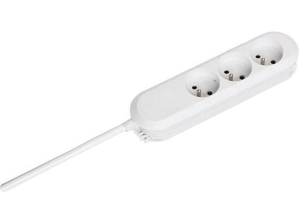 Bachmann SMART 3x Schuko 3m, 3 m, Tyyppi F, Muovi, Valkoinen, Muovi, 3 AC-pistorasia(a)