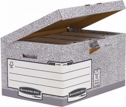 Bankers Box System Maxi - Lagerboks - for Folio (216 x 330 mm) - grå