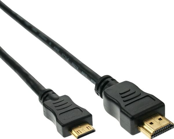 InLine 17462P, 2 m, HDMI-tyyppi A (vakio), HDMI Type C (Mini), 10,2 Gbit/s, Musta