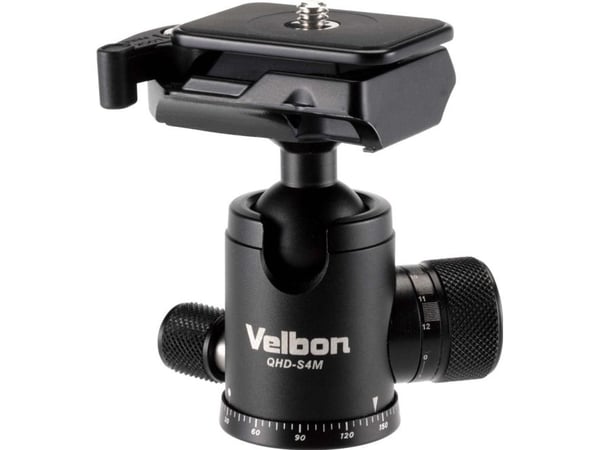 Velbon QHD-S4M, Musta, Alumiini, 1/4", 1 kpl, 43 mm, 180 g