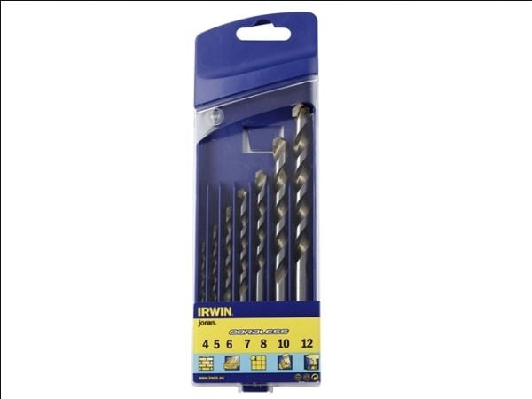 Irwin Cordless borsæt 4-12mm - Irwin Cordless Universal borsæt 4-12mm t/træ/mursten/plastik