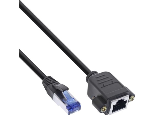 InLine 76555X, 0,5 m, Cat6a, S/FTP (S-STP), RJ-45, RJ-45, Svart