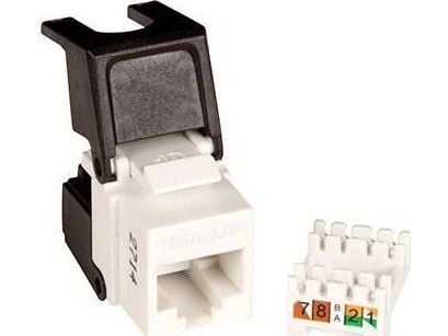 Lanview PRO - Modulaarinen sisäkkäin - Cat 5e, suojaamaton, käännettävä - CAT 5e - UTP - RJ-45 - musta, valkoinen